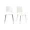 Lot de 2 chaises design cuisine blanches NELLY