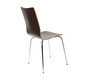 Lot de 2 chaises design cuisine bois chocolat  ELLA