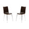 Lot de 2 chaises design cuisine bois chocolat  ELLA