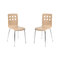 Lot de 2 chaises design cuisine bois coloris naturel TARA