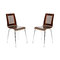 Lot de 2 chaises design cuisine chocolat et noir ZENIA