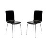 Lot de 2 chaises design cuisine noires NELLY