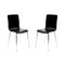 Lot de 2 chaises design cuisine noires NELLY