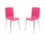 Lot de 2 chaises design cuisine roses NELLY