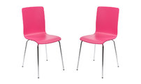 Lot de 2 chaises design cuisine roses NELLY