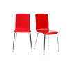 Lot de 2 chaises design cuisine rouges NELLY