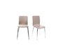 Lot de 2 chaises design cuisine taupes NELLY