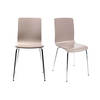 Lot de 2 chaises design cuisine taupes NELLY