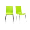 Lot de 2 chaises design cuisine vertes pomme NELLY