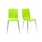 Lot de 2 chaises design cuisine vertes pomme NELLY