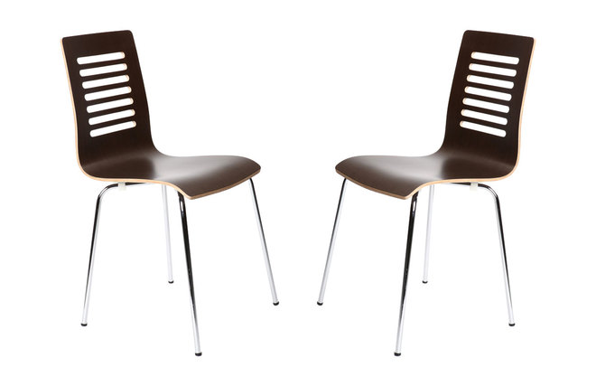 Lot de 2 chaises design cuisine weng&eacute; ZENIA