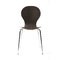 Lot de 2 chaises design empilables bois marron fonc&eacute; NEW ABIGAIL