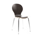 Lot de 2 chaises design empilables bois marron fonc&eacute; NEW ABIGAIL