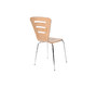 Lot de 2 chaises design empilables bois naturel fonc&eacute; LENA