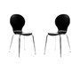 Lot de 2 chaises design empilables noires NEW ABIGAIL