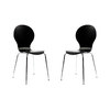 Lot de 2 chaises design empilables noires NEW ABIGAIL