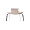 Lot de 2 chaises design empilables taupes NEW ABIGAIL