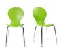 Lot de 2 chaises design empilables vertes pomme NEW ABIGAIL