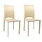 Lot de 2 chaises design Milano beige