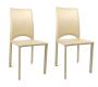 Lot de 2 chaises design Milano beige