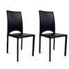 Lot de 2 chaises design Milano noires image pub1