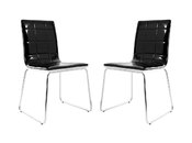 Lot de 2 chaises design noires et blanches JADA