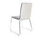 Lot de 2 chaises design noires et blanches JADA