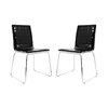 Lot de 2 chaises design noires et blanches JADA