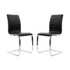 Lot de 2 chaises design noires et blanches SADIE