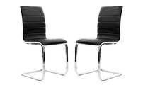 Lot de 2 chaises design noires et blanches SADIE