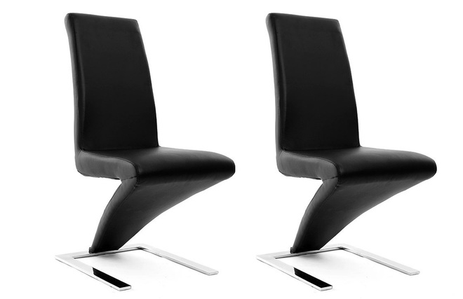 Lot de 2 chaises design noires NEW ANGIE