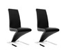 Lot de 2 chaises design noires NEW ANGIE