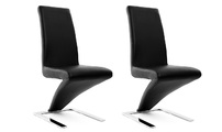 Lot de 2 chaises design noires NEW ANGIE