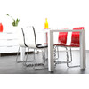 Lot de 2 chaises design rouges et blanches JADA