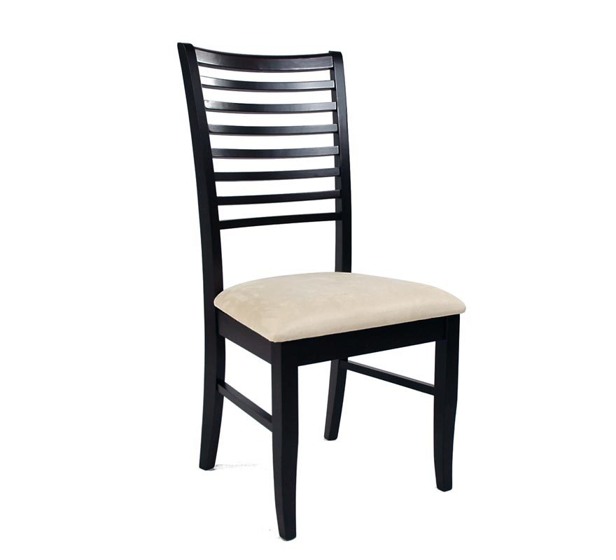 Lot de 2 chaises floria ch&ecirc;ne massif - coloris wenge