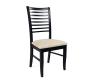 Lot de 2 chaises floria ch&ecirc;ne massif - coloris wenge