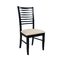 Lot de 2 chaises floria ch&ecirc;ne massif - coloris wenge