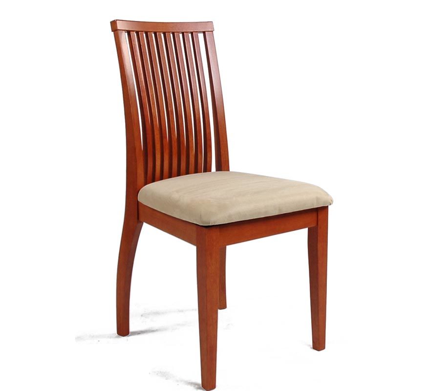Lot de 2 chaises Junee ch&ecirc;ne massif - coloris ceriser