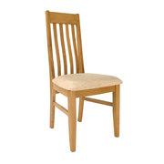 Lot de 2 Chaises OKETA ch&ecirc;ne malaisien- Coloris Ch&ecirc;ne Clair image pub1