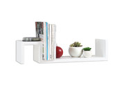 Lot de 2 &eacute;tag&egrave;res design blanches NEW TWIST