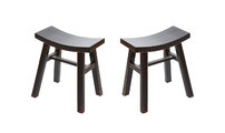 Lot de 2 tabourets baroques noirs ETALON