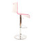 Lot de 2 tabourets bicolores roses et blancs SATURNE carr&eacute; 