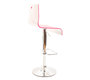 Lot de 2 tabourets bicolores roses et blancs SATURNE carr&eacute; 