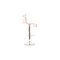 Lot de 2 tabourets bicolores rouges et blancs SATURNE carr&eacute; 