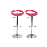 Lot de 2 tabourets de bar COMET rose image pub1
