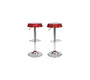 Lot de 2 tabourets de bar / cuisine ajustables NEW CAPSULE - coloris bordeaux image 2