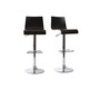 Lot de 2 Tabourets de bar / cuisine ajustables NEWSURF Noir image 2
