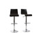 Lot de 2 Tabourets de bar / cuisine ajustables NEWSURF Noir image pub1