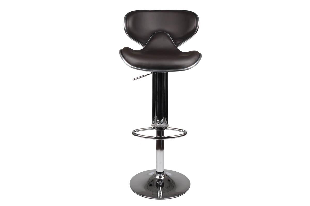 Lot de 2 tabourets de bar / cuisine BULLIT chocolat