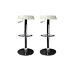 Lot de 2 tabourets de bar / cuisine CAPSULE blanc image pub1